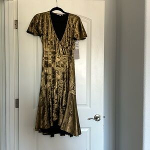 Chelsea 28 Crushed Gold Dress - XS
